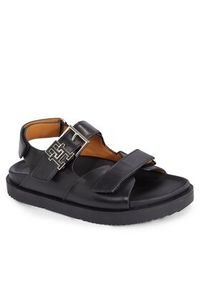 TOMMY HILFIGER - Tommy Hilfiger Sandały Th Hardware Lthr Sporty Sandal FW0FW07736 Czarny. Kolor: czarny. Styl: sportowy #3