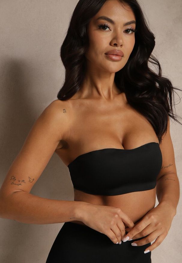 Renee - Czarny Biustonosz Typu Balkonetka Bez Fiszbin Zenzedi. Kolor: czarny