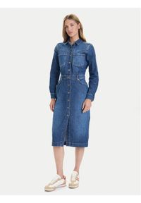 Mustang Sukienka jeansowa Emma 1016939 Niebieski Slim Fit. Kolor: niebieski. Materiał: bawełna #1