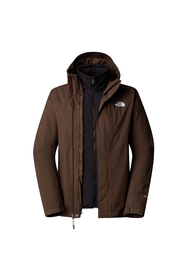 Kurtka The North Face Carto Triclimate 0A5IWI5EX1 - brązowo-czarna. Kolor: wielokolorowy, czarny, brązowy. Materiał: materiał, poliester. Technologia: Primaloft