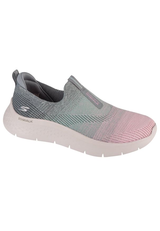 skechers - Buty sportowe Sneakersy damskie, Go Walk Flex - Cali Sunset. Kolor: różowy. Materiał: materiał, syntetyk. Model: Skechers Sport. Sport: turystyka piesza