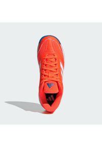 Adidas - Buty Ligra 8 Kids IN. Kolor: pomarańczowy, biały, wielokolorowy. Materiał: materiał