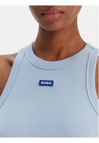 Hugo - HUGO Top Easy 50508857 Błękitny Slim Fit. Kolor: niebieski. Materiał: bawełna #5