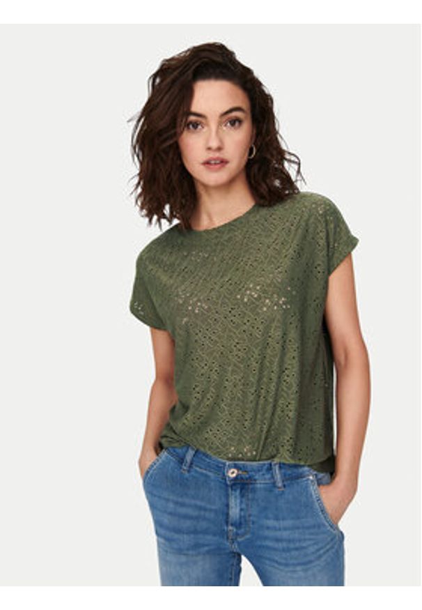 only - ONLY Bluzka Smilla 15231005 Zielony Regular Fit. Kolor: zielony. Materiał: syntetyk