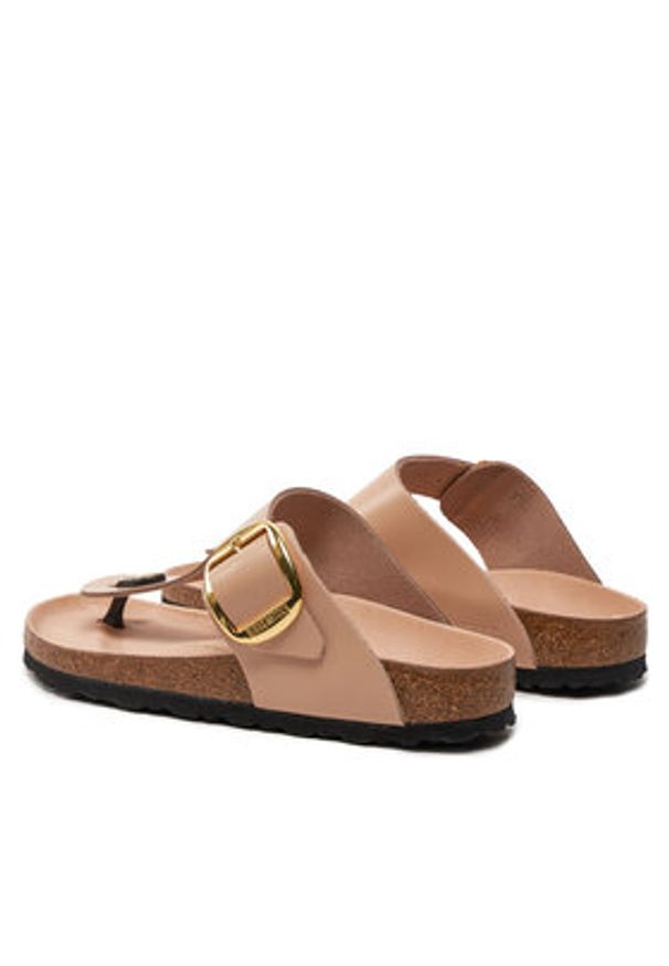 Birkenstock Japonki Gizeh 1026572 Beżowy. Kolor: beżowy. Materiał: skóra