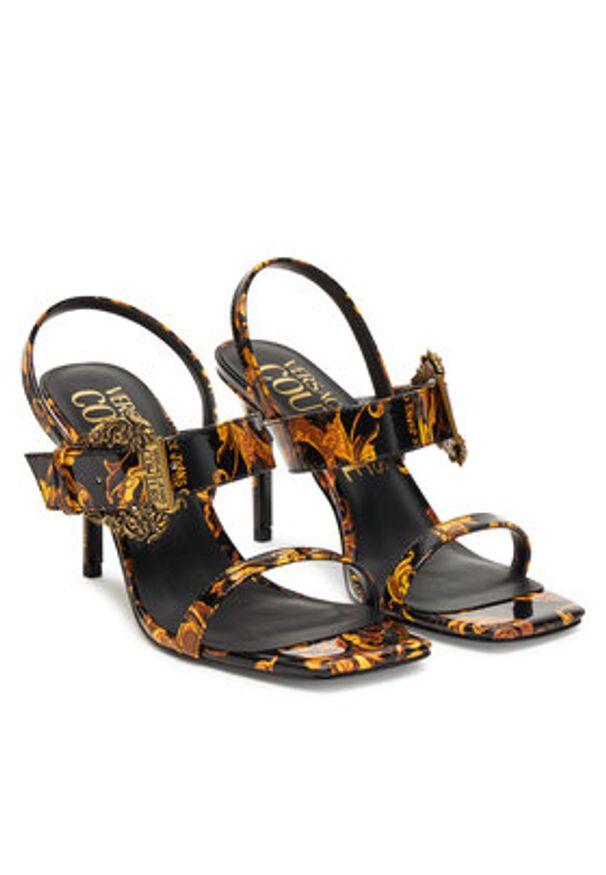 Versace Jeans Couture Sandały 79VA3S71 Czarny. Kolor: czarny. Materiał: skóra