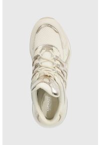 MICHAEL Michael Kors sneakersy Olympia kolor beżowy 43F3OLFS5D. Nosek buta: okrągły. Zapięcie: sznurówki. Kolor: beżowy. Materiał: guma. Obcas: na platformie #4