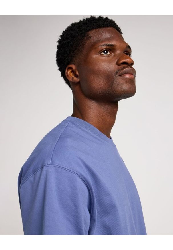 Lee - MESKA KOSZULKA LEE PLAIN LOOSE TEE SURF BLUE 112350758