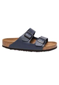 Klapki turystyczne uniseks Birkenstock Arizona 51061. Zapięcie: bez zapięcia. Kolor: niebieski. Materiał: syntetyk, materiał. Szerokość cholewki: normalna. Sport: turystyka piesza #1