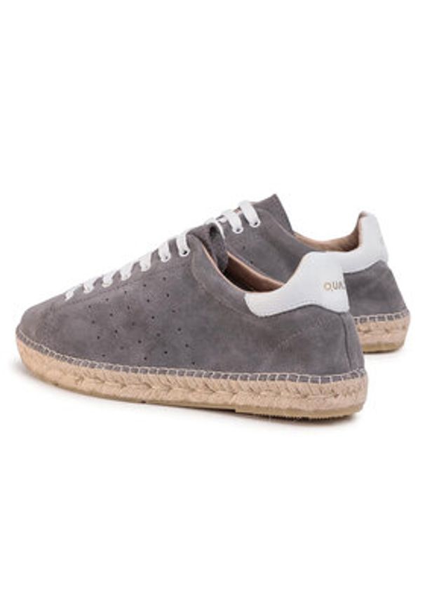 QUAZI Espadryle QZ-63-04-000621 Szary. Kolor: szary. Materiał: zamsz, skóra