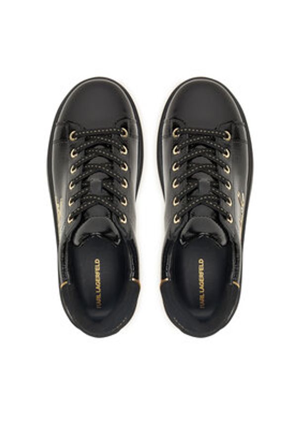 Karl Lagerfeld - KARL LAGERFELD Sneakersy KL63513E Czarny. Kolor: czarny. Materiał: skóra