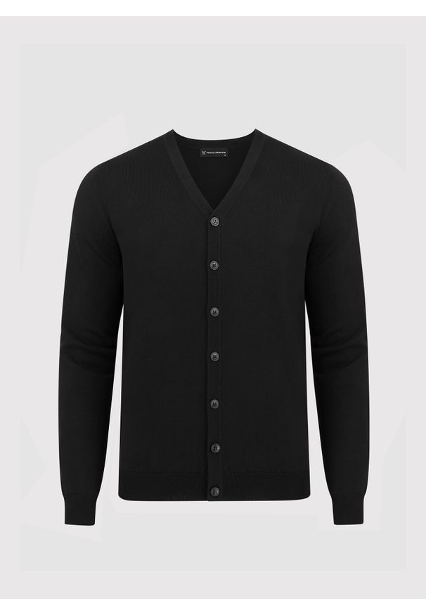 Pako Lorente - PAKO LORENTE – Męski kardigan w kolorze czarnym. Kolor: czarny. Materiał: poliamid, wiskoza. Sezon: jesień