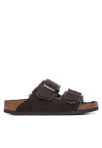 Birkenstock Klapki Arizona Shearling 1020528 Brązowy. Kolor: brązowy. Materiał: zamsz, skóra #1