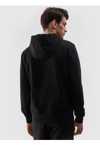 4f - 4F Bluza dresowa nierozpinana z kapturem męska - czarna 3XL. Okazja: na co dzień. Typ kołnierza: kaptur. Kolor: czarny. Materiał: dresówka. Wzór: gładki, nadruk, ze splotem. Styl: casual, sportowy