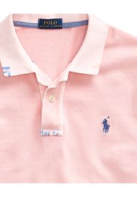 Ralph Lauren - RALPH LAUREN - Koszulka Classic Fit z logo. Typ kołnierza: polo. Kolor: różowy, wielokolorowy, fioletowy. Materiał: bawełna, materiał. Wzór: aplikacja, haft #3