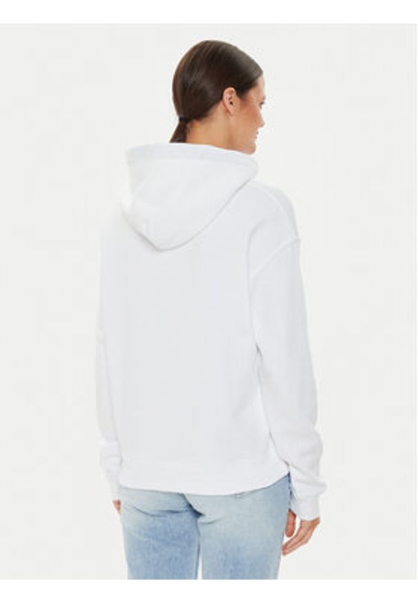 Tommy Jeans Bluza Logo Drawcord DW0DW17794 Biały Boxy Fit. Kolor: biały. Materiał: bawełna