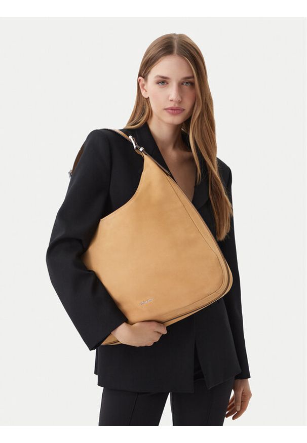 MICHAEL Michael Kors Torebka Nolita Large 30F4SY5H3T Brązowy. Kolor: brązowy. Materiał: skórzane