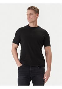 Karl Lagerfeld - KARL LAGERFELD T-Shirt 755047 562235 Czarny Regular Fit. Typ kołnierza: dekolt w karo. Kolor: czarny. Materiał: bawełna #1
