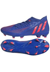 Adidas - Buty piłkarskie adidas Predator Edge.3 Fg M GW2276 niebieskie błękity i granat. Zapięcie: sznurówki. Kolor: niebieski. Materiał: guma, syntetyk. Sport: piłka nożna