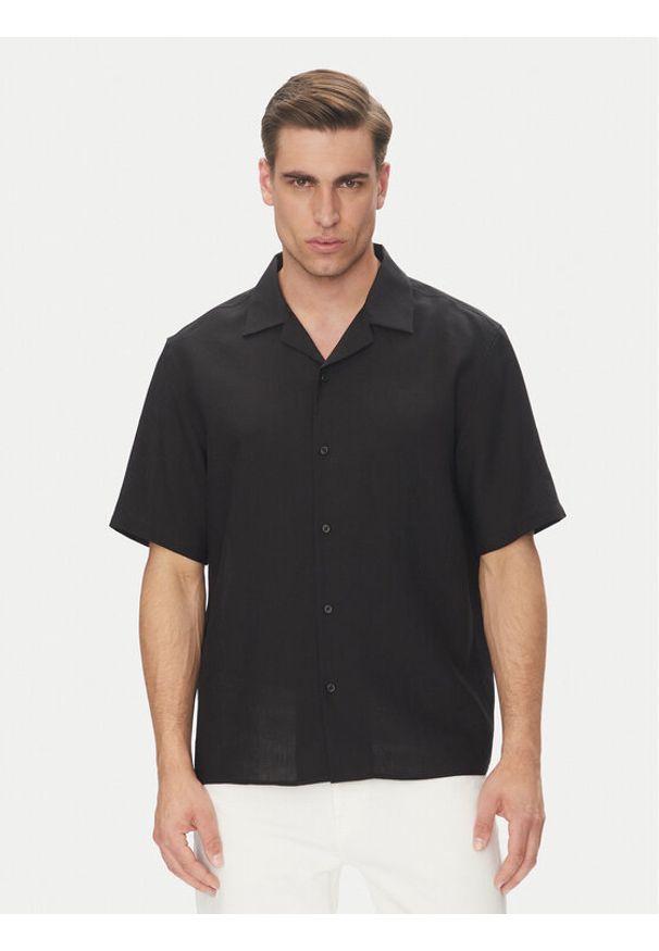 Calvin Klein Koszula LV04LC127G Czarny Regular Fit. Kolor: czarny. Materiał: syntetyk