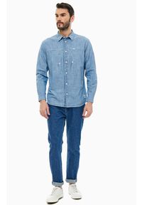 Lee - LEE SEASONAL WORKER SHIRT MĘSKA KOSZULA MATERIAŁOWA WORKWEAR BLUE L67YXQKR. Materiał: materiał