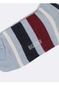 Big-Star - Skarpety bawełniane męskie w kolorowe paski niebieskie Ismaelo 401. Kolor: niebieski. Materiał: bawełna. Wzór: kolorowy, paski #2