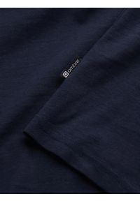 Ombre Clothing - Longsleeve męski BASIC z okrągłym dekoltem - granatowy V2 - Rozmiar: XXL. Kolor: niebieski. Materiał: materiał, bawełna. Długość rękawa: długi rękaw. Wzór: gładki, jednolity. Styl: klasyczny #6