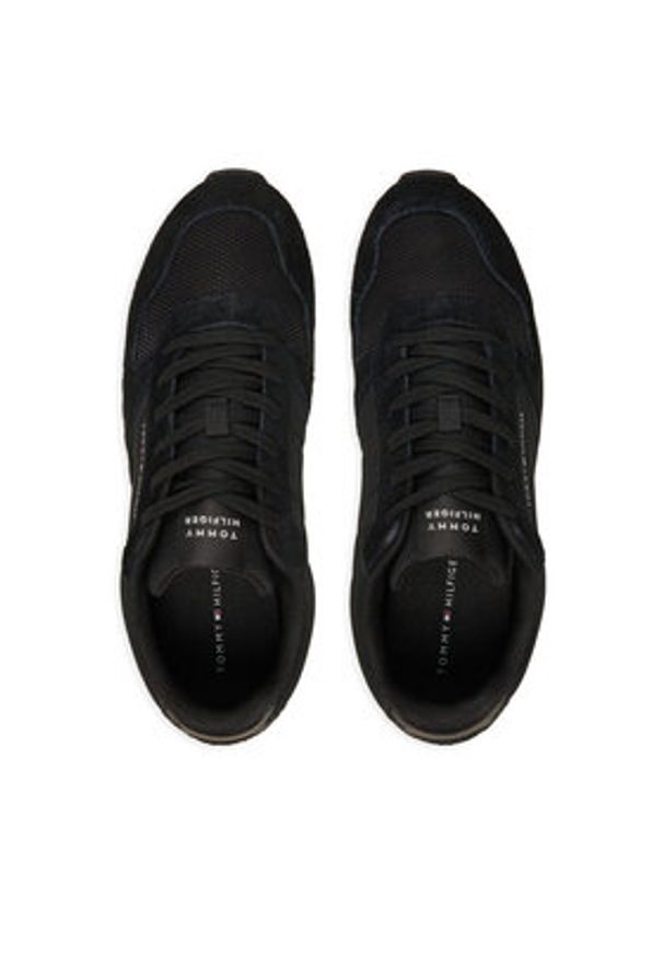 TOMMY HILFIGER - Tommy Hilfiger Sneakersy New Runner Eva Trainers FM0FM05454 Czarny. Kolor: czarny. Materiał: materiał