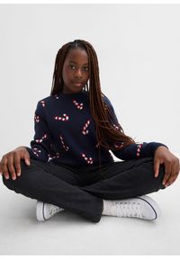 bonprix - Cienki sweter z motywem bożonarodzeniowym. Kolor: niebieski #2