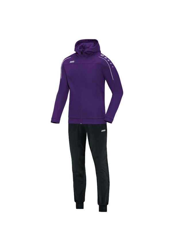 Dres Jako Polyester. Kolor: fioletowy. Materiał: dresówka. Sport: piłka nożna