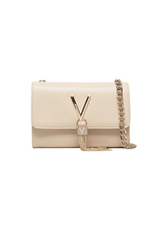 Valentino by Mario Valentino - VALENTINO Beżowa kopertówka Divina. Kolor: beżowy