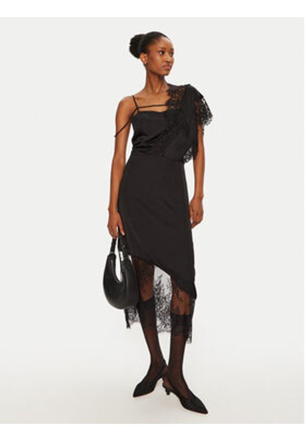 Munthe Sukienka koktajlowa 244131424444 Czarny Slim Fit. Kolor: czarny. Materiał: wiskoza. Styl: wizytowy