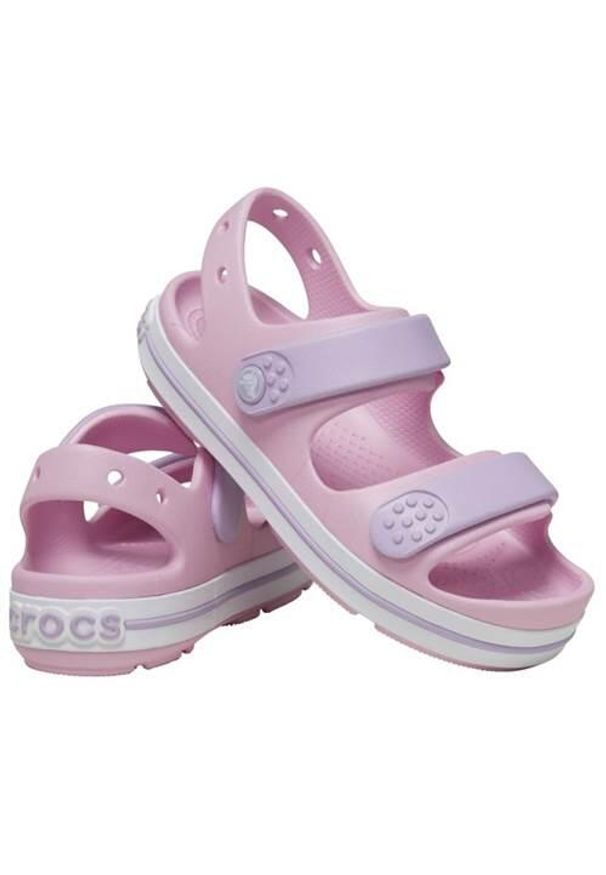 Buty do chodzenia niemowlęce Crocs Crocband Cruiser. Kolor: różowy, niebieski, wielokolorowy. Materiał: syntetyk, materiał. Styl: sportowy
