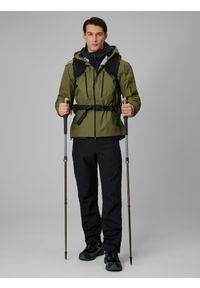 4f - 4F Spodnie softshellowe membrana 5000 męskie - czarne S. Kolor: czarny. Materiał: skóra #1