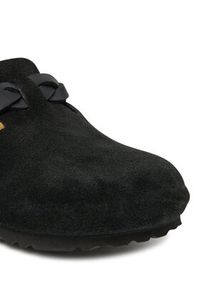 Birkenstock Klapki Boston Braided 1030497 Czarny. Kolor: czarny. Materiał: skóra, zamsz