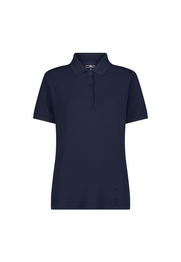 Damska koszulka polo CMP. Typ kołnierza: polo. Kolor: niebieski
