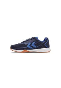 Buty do piłki ręcznej męskie Hummel Root Elite Ii. Kolor: wielokolorowy, niebieski, zielony. Materiał: materiał, syntetyk. Szerokość cholewki: normalna