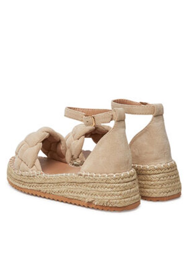 DeeZee Espadryle LE601-59 Beżowy. Kolor: beżowy. Materiał: materiał