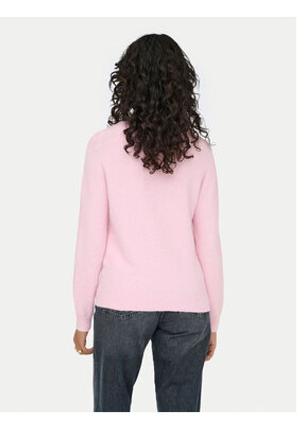 only - ONLY Sweter Rica 15204279 Różowy Regular Fit. Kolor: różowy. Materiał: syntetyk