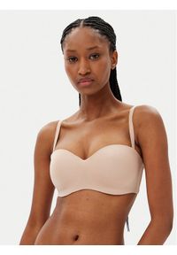 Hunkemöller Biustonosz push-up Smooth 206739 Beżowy. Kolor: beżowy. Materiał: syntetyk. Rodzaj stanika: push-up #1