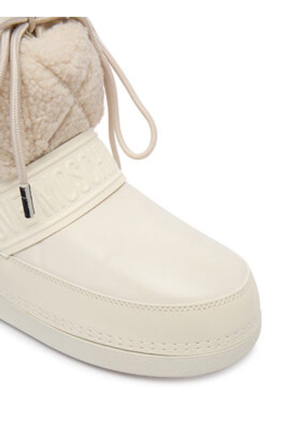 Love Moschino - LOVE MOSCHINO Śniegowce JA24412G0NISJ Écru. Materiał: skóra