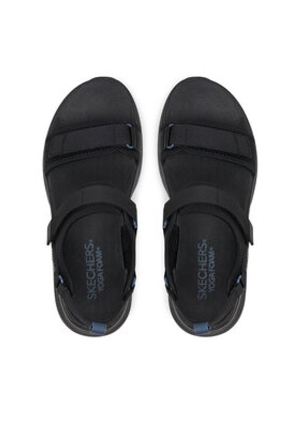 skechers - Skechers Sandały Vapor Foam-Laidback Moments 120009/BBK Czarny. Kolor: czarny. Materiał: materiał