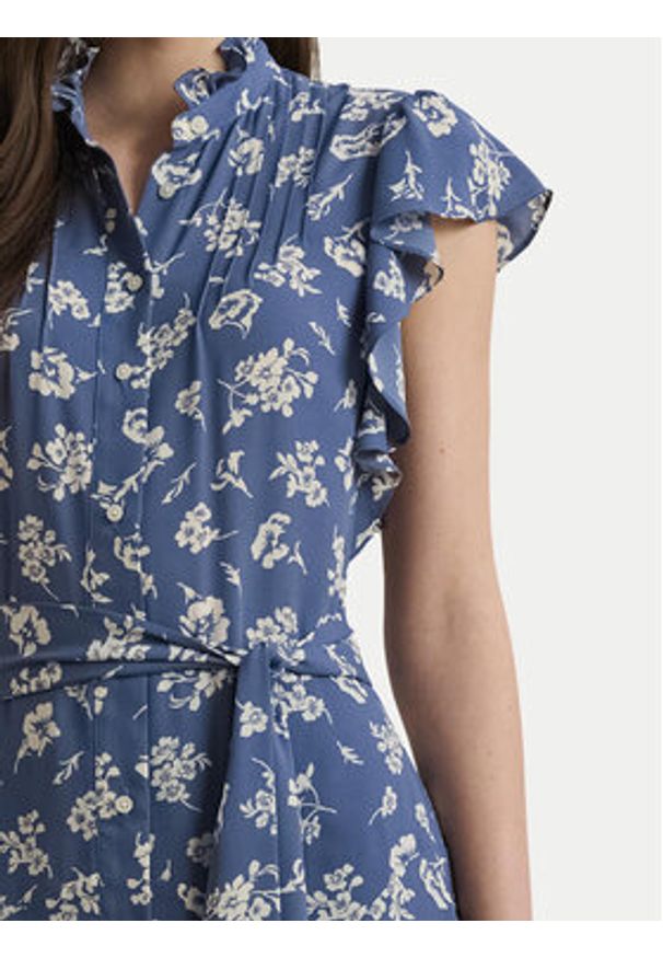 Lauren Ralph Lauren - LAUREN RALPH LAUREN Sukienka koszulowa 200970726001 Niebieski Regular Fit. Kolor: niebieski. Materiał: syntetyk. Typ sukienki: koszulowe