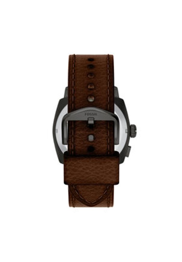 Fossil Zegarek Machine Big Tic FS6165 Brązowy. Kolor: brązowy. Materiał: skóra