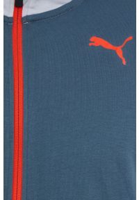 Puma bluza treningowa 521544 męska z nadrukiem. Kolor: niebieski. Materiał: materiał, skóra. Wzór: nadruk #2