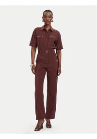 Patrizia Pepe Kombinezon 2T0099/A573-B887 Brązowy ciemny Regular Fit. Kolor: brązowy. Materiał: wiskoza #1