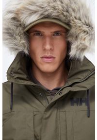 Helly Hansen kurtka COASTAL 3.0 PARKA męska kolor zielony zimowa 53995. Kolor: zielony. Materiał: futro, puch, materiał, włókno. Długość: długie. Sezon: zima #4