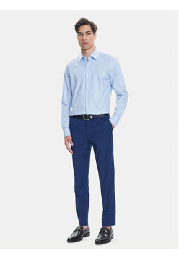 BOSS Koszula H-Joe 50519887 Błękitny Regular Fit. Kolor: niebieski. Materiał: bawełna