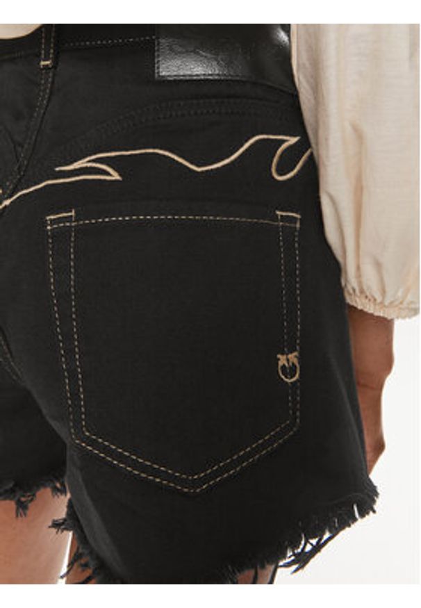 Pinko Szorty jeansowe Honey 103627 A1VD Czarny Regular Fit. Kolor: czarny. Materiał: bawełna, jeans
