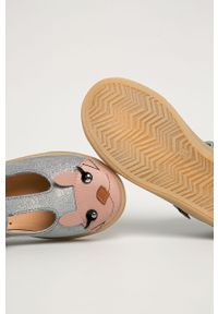 Mrugała - Baleriny skórzane dziecięce. Nosek buta: okrągły. Kolor: szary. Materiał: skóra. Szerokość cholewki: normalna #3
